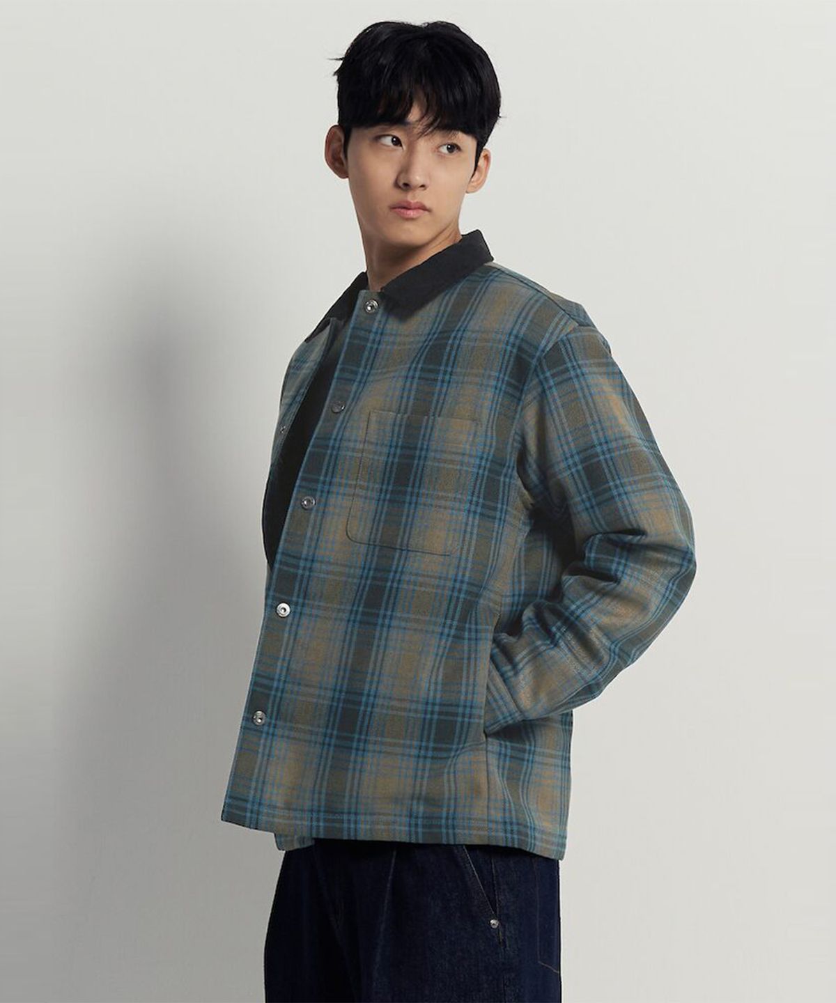 빈폴 멘(BEANPOLE MEN) 테크 트위드 패딩 셔츠  베이지