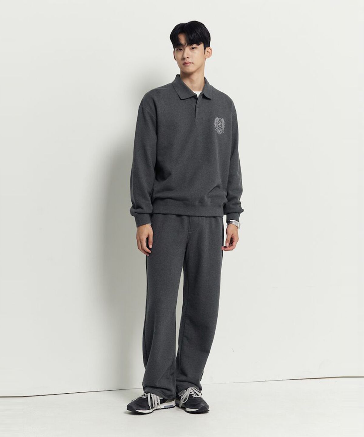 빈폴 멘(BEANPOLE MEN) 헤리티지 클럽 스웨트 팬츠  애쉬