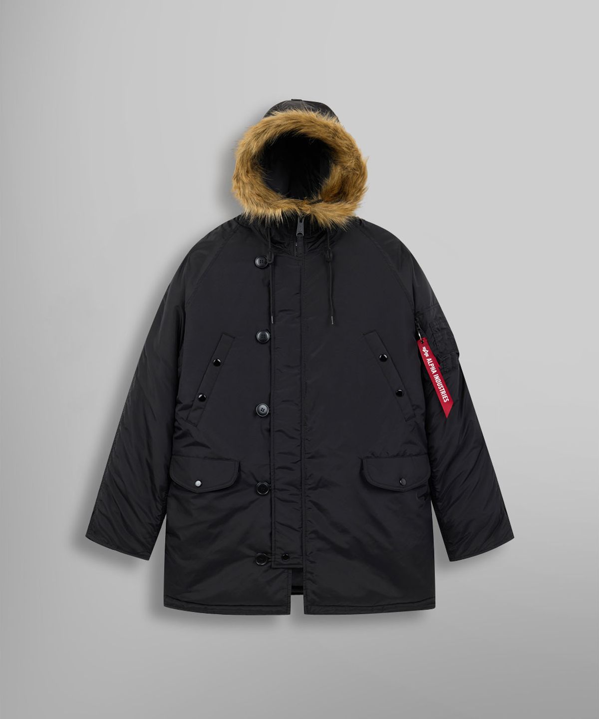 알파 인더스트리(ALPHA INDUSTRIES) N-3B 옥스포드 파카 블랙