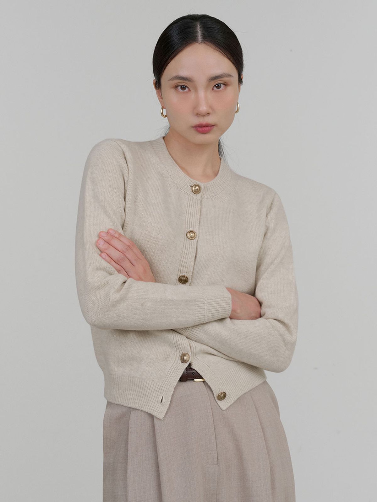 일로제(ILROZE) 알비 캐시미어 가디건 (아이보리)