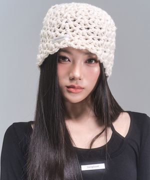 린지 니트 비니 [IVORY]