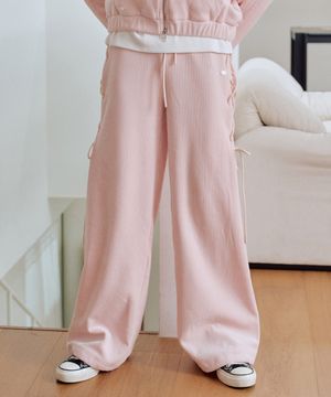 클로이 벨로아 레이스업 팬츠 [PINK]