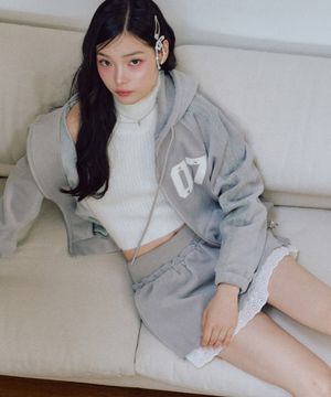 클로이 벨로아 스커트 팬츠 [LIGHT GREY]