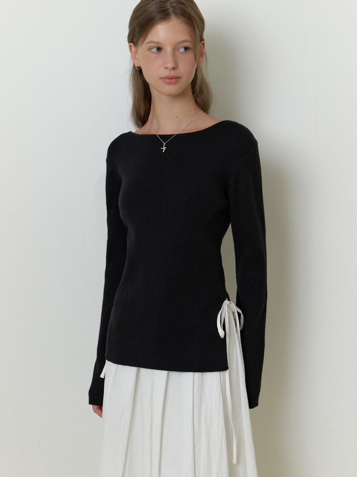 리엘(RE L) Sevilla boat knit (black)