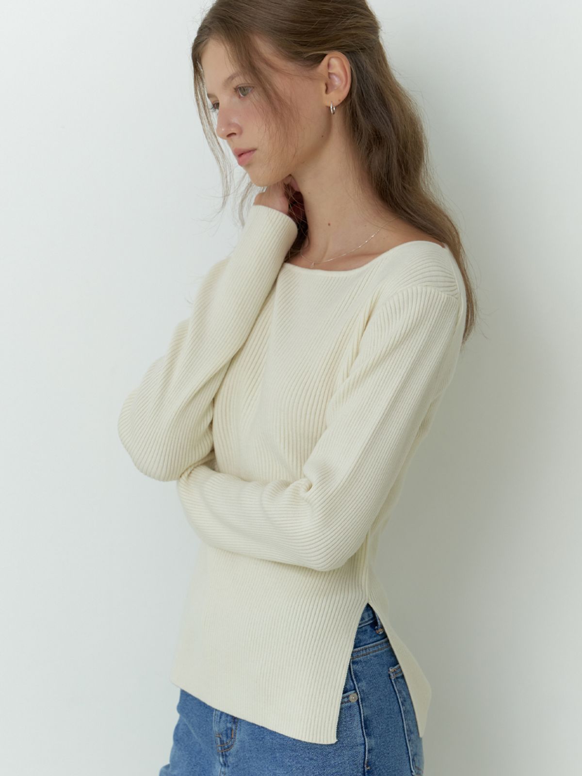 리엘(RE L) Sevilla boat knit (ivory)
