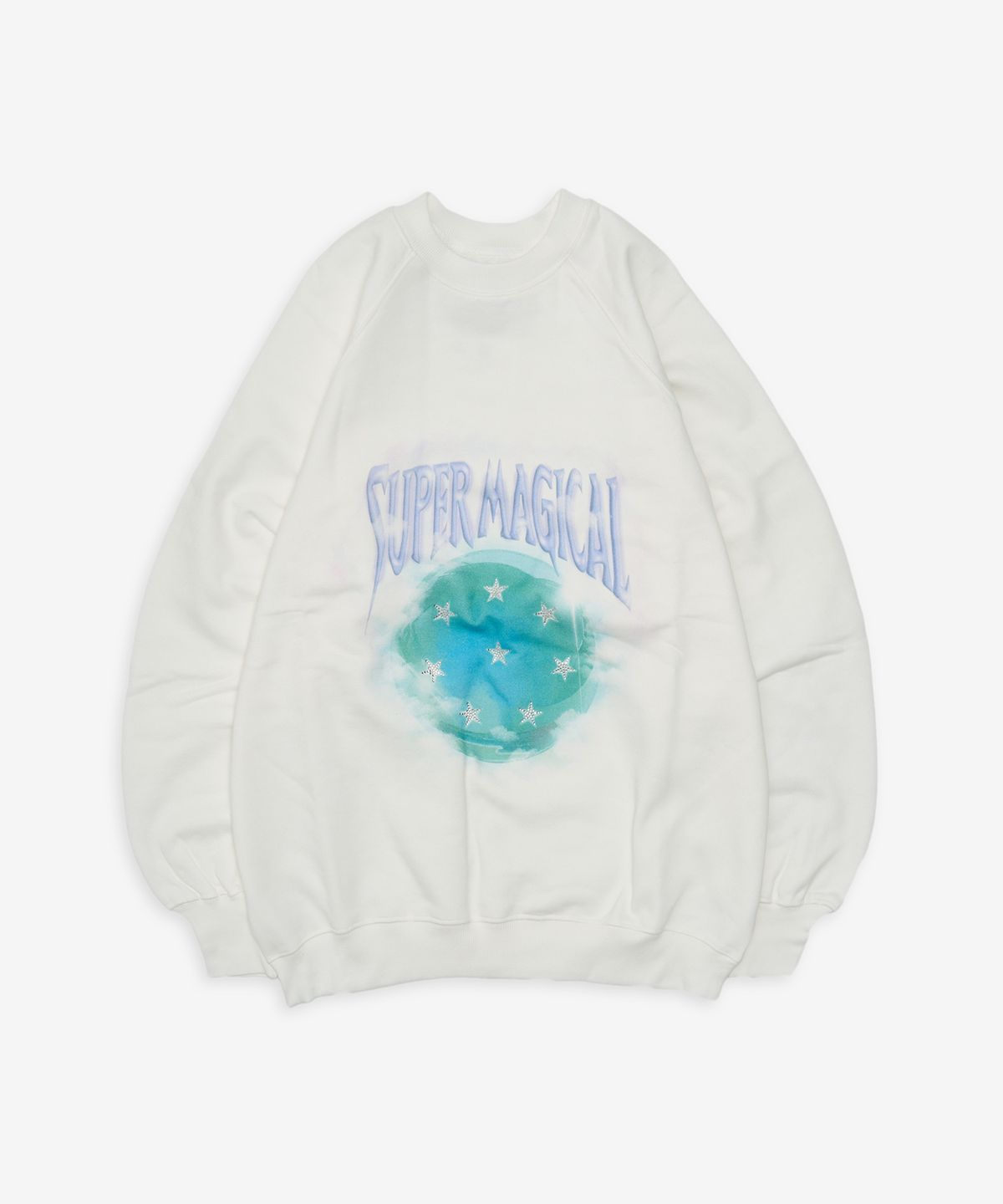 투위드(TUEWID) Super magical raglan fit sweatshirt in blanc