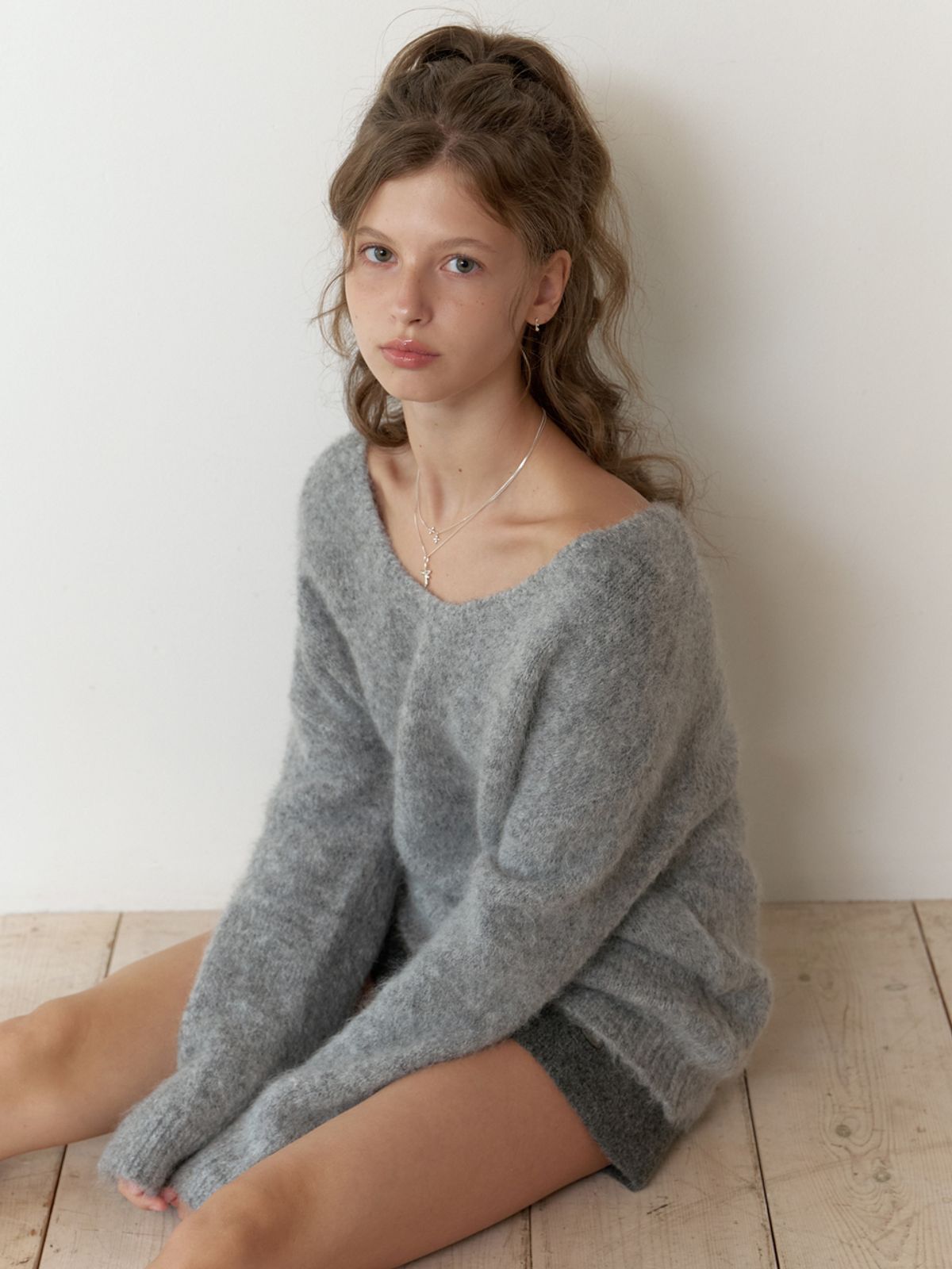 리엘(RE L) [3rd] Bubb overfit v knit (gray)