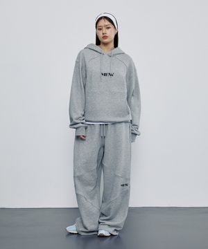 노매드 리벳 후드티 + 스웻팬츠 멜란지