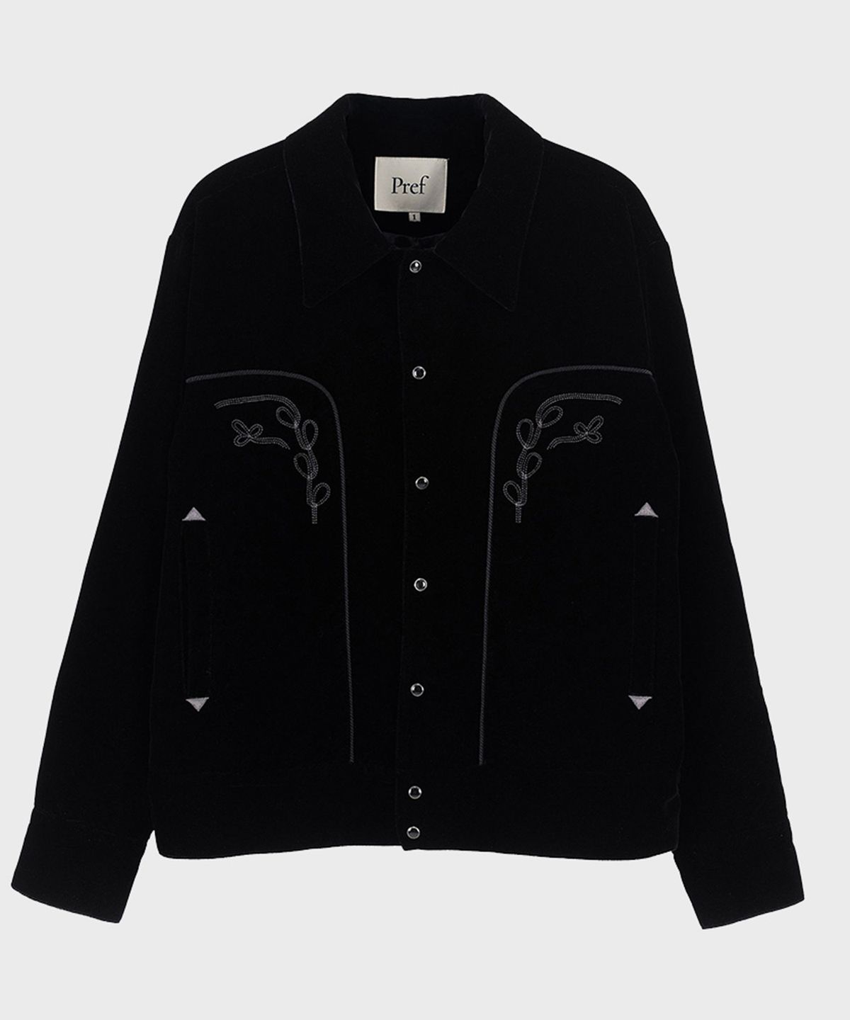 프레프(PREF) BLACK VELVET ROCKABILLY JACKET