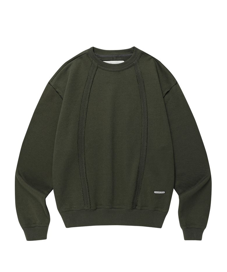 CUT-OFF LINE SWEATSHIRTS KHAKI