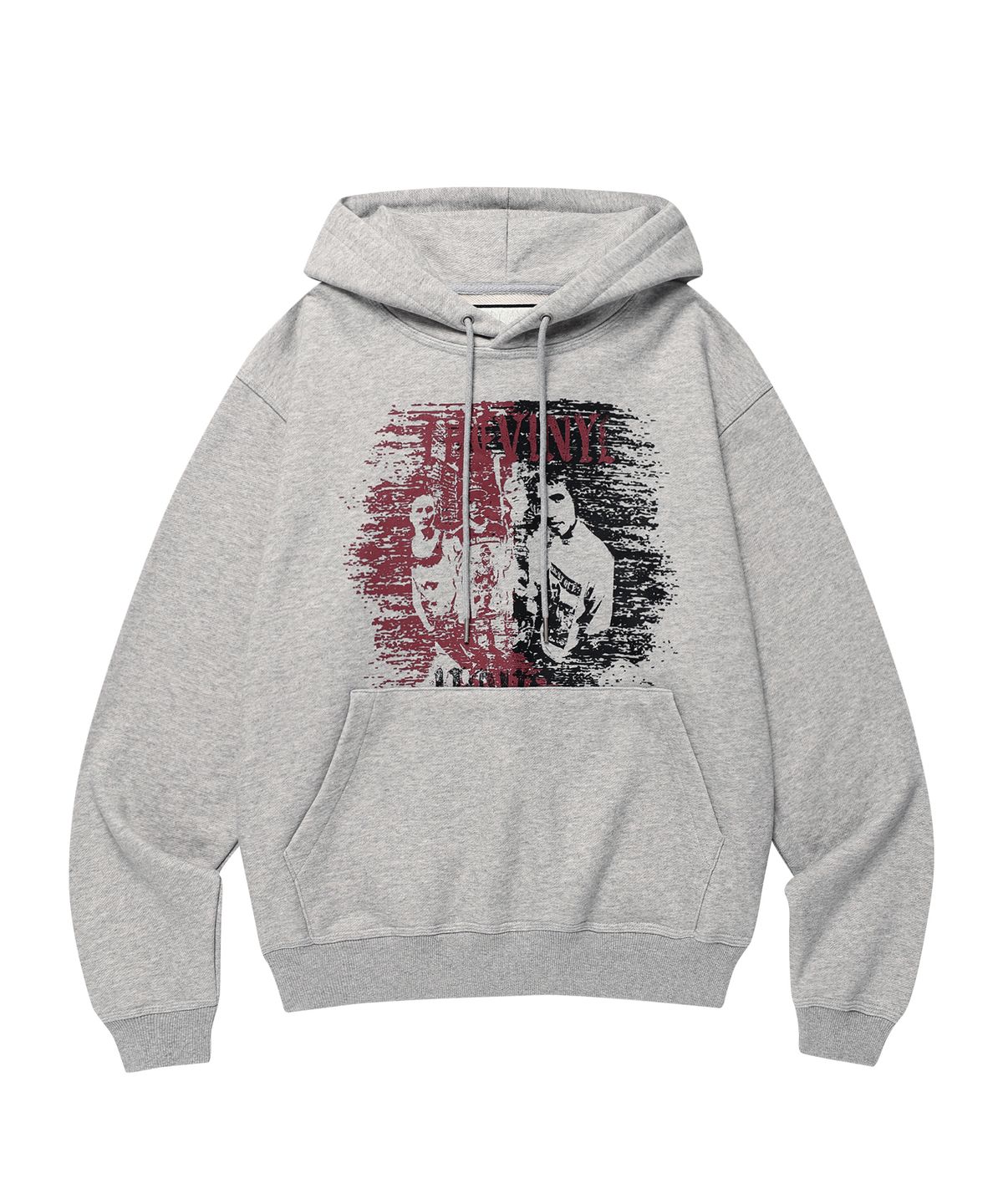 더바이닐하우스(THEVINYLHOUSE) VINTAGE TWO-TONE HOODIE GREY