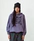 CURSIVE WRITING TYPO HOODIE PURPLE