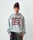 CURSIVE WRITING TYPO HOODIE GREY