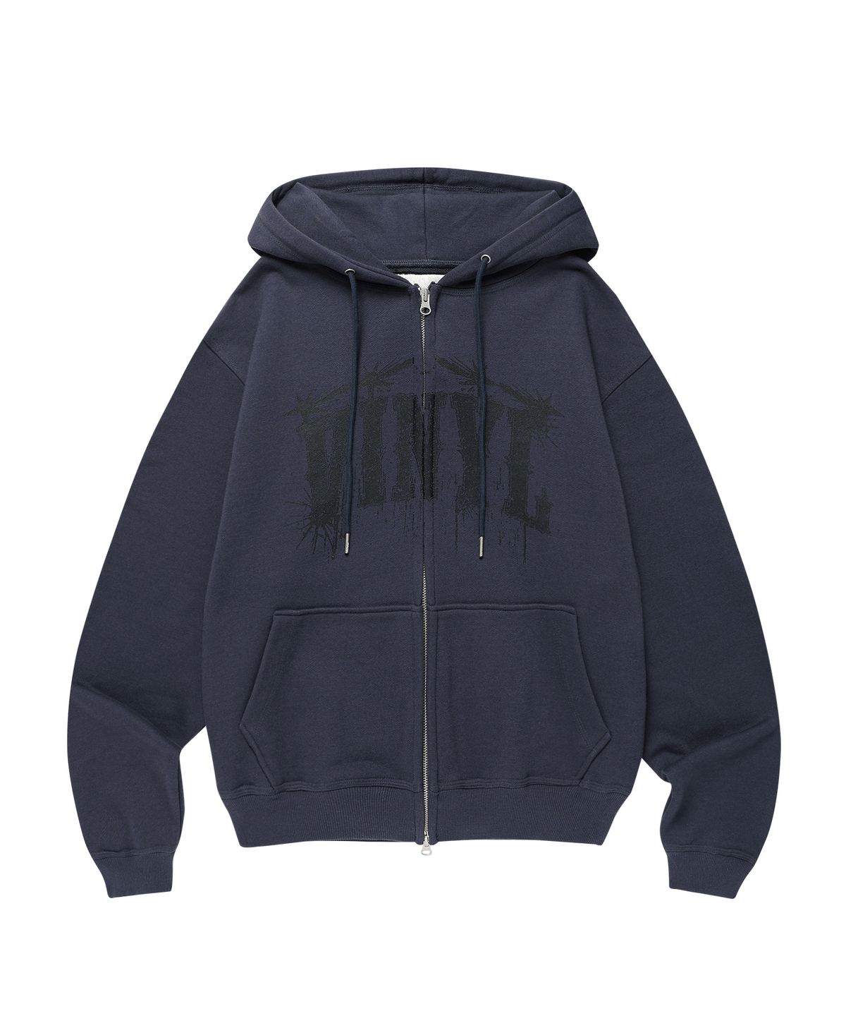 더바이닐하우스(THEVINYLHOUSE) GRAPHIC HOODIE ZIP-UP NAVY