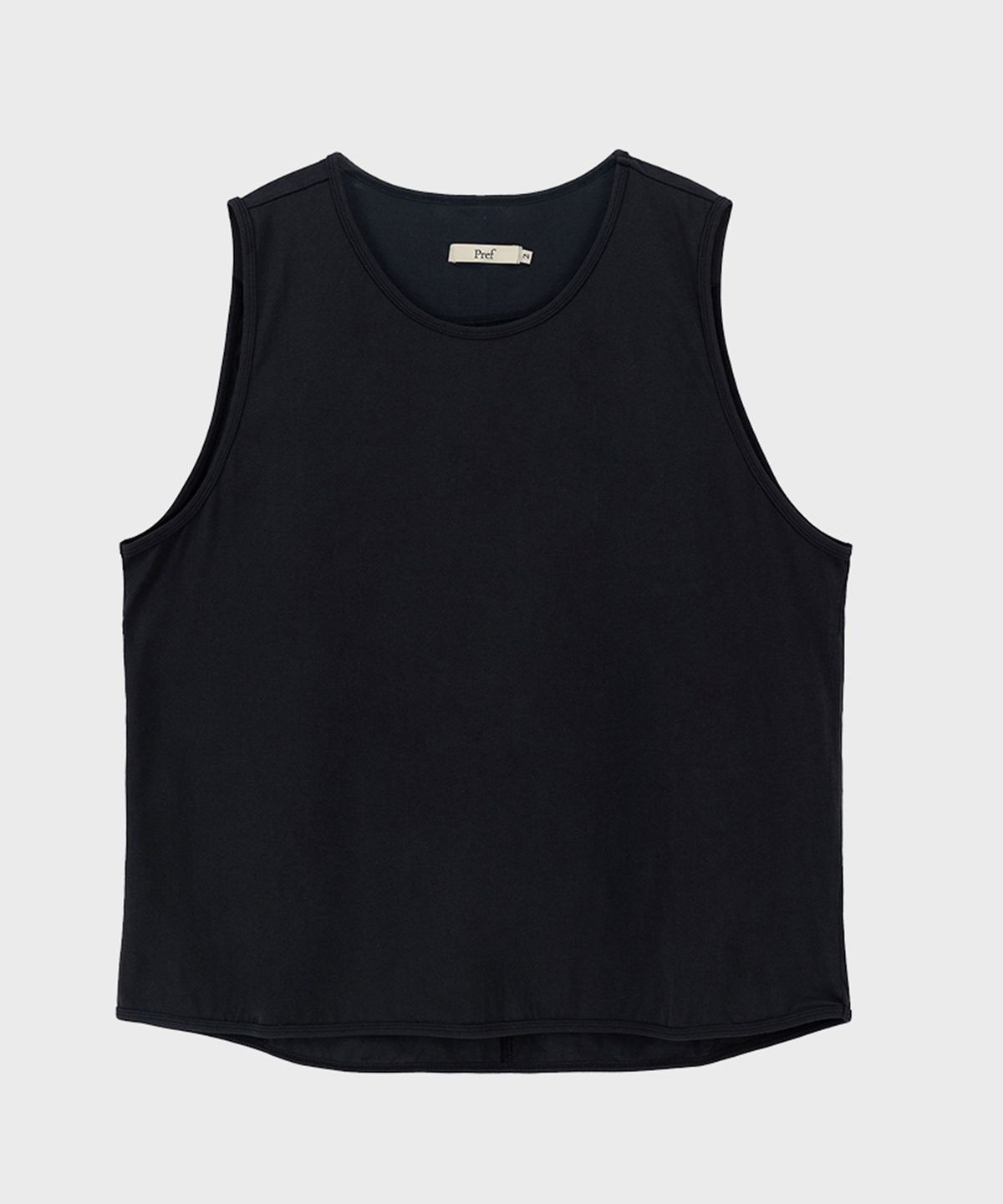 프레프(PREF) BLACK SLEEVELESS TOP