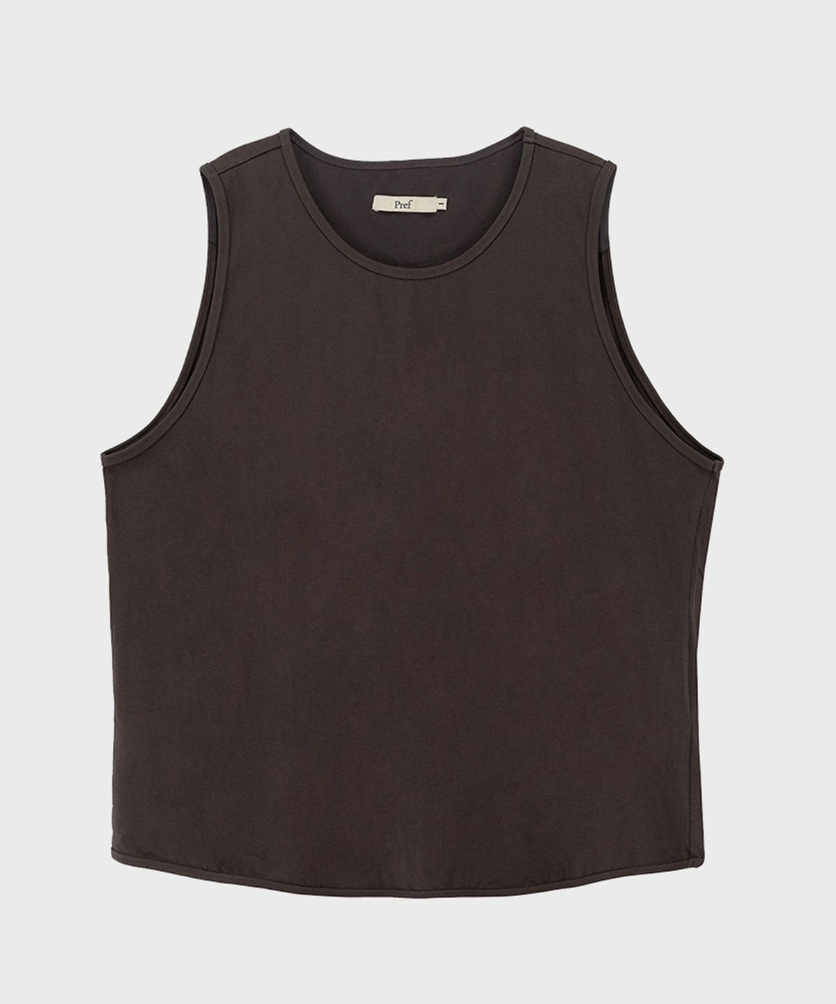 프레프(PREF) BROWN SLEEVELESS TOP