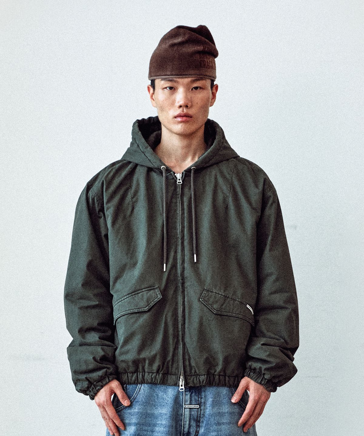 더바이닐하우스(THEVINYLHOUSE) PADDED WORK JACKET KHAKI