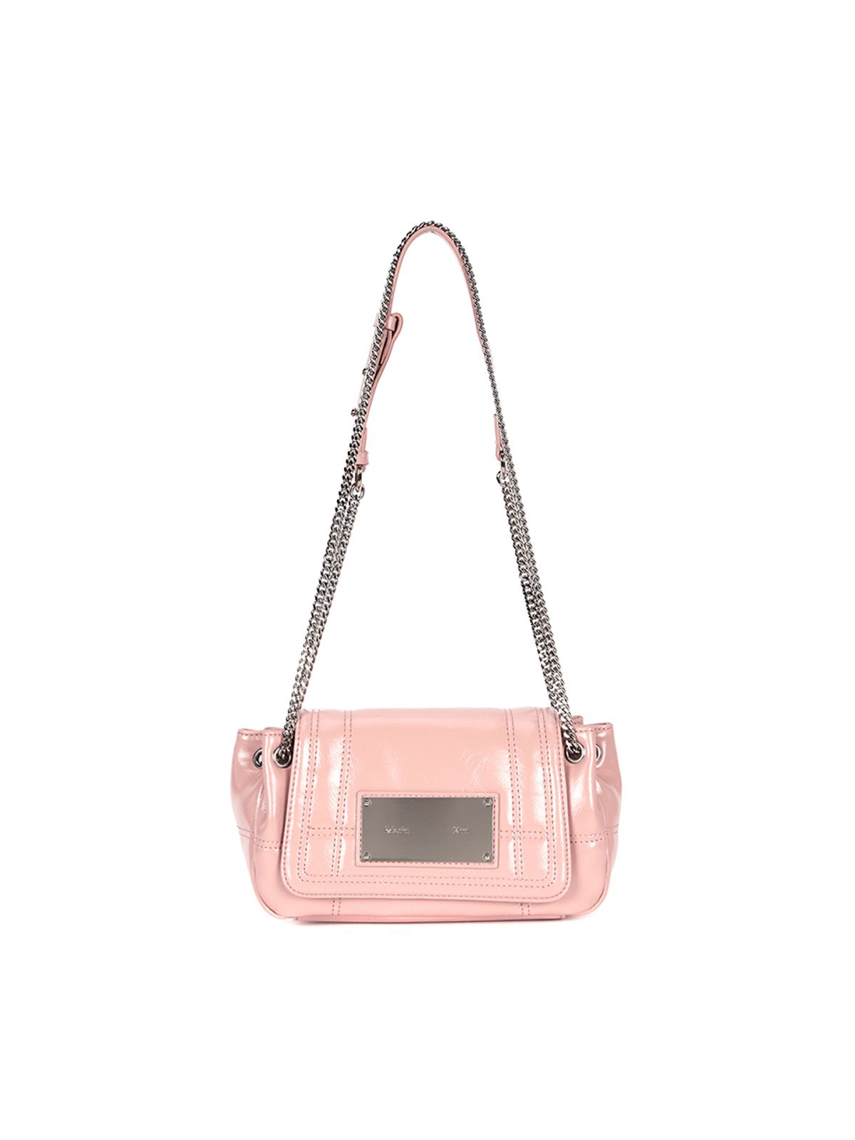 마뗑킴(MATIN KIM) GLOSSY QUILTING SMALL CHAIN BAG IN PINK