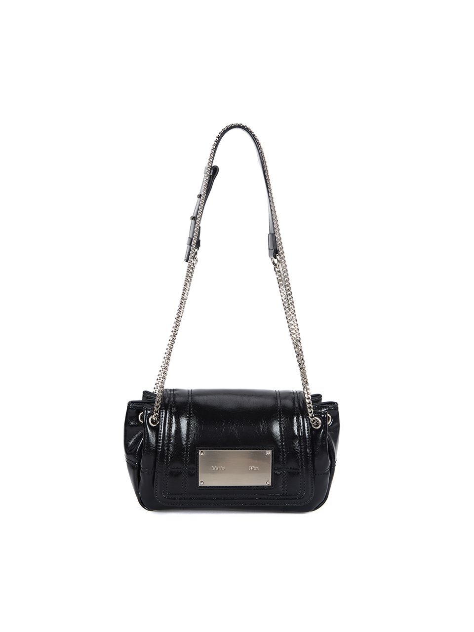 MUSINSA公式 | MATIN KIM GLOSSY QUILTING SMALL CHAIN BAG IN BLACK