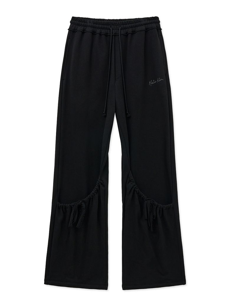 DRAWSTRING POINT SWEATPANTS IN BLACK