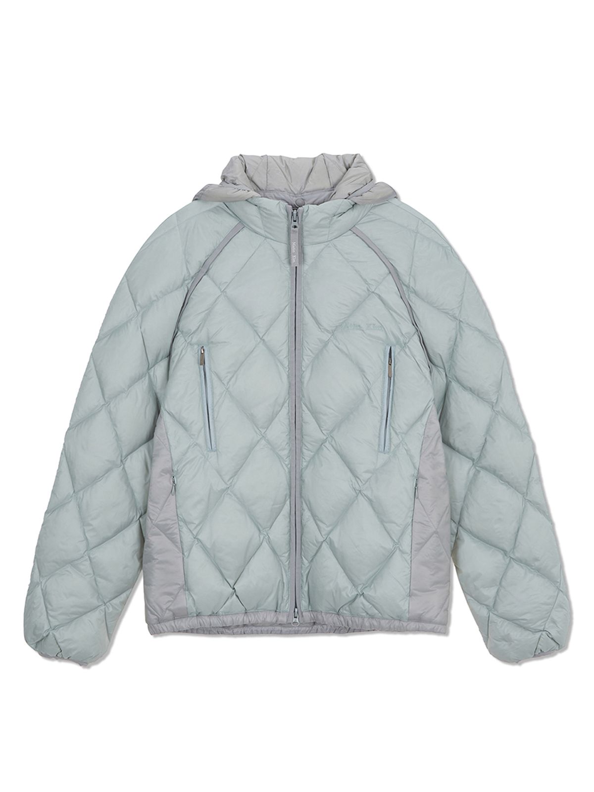 마뗑킴(MATIN KIM) QUILTING HOODY LIGHTWEIGHT JUMPER IN MINT