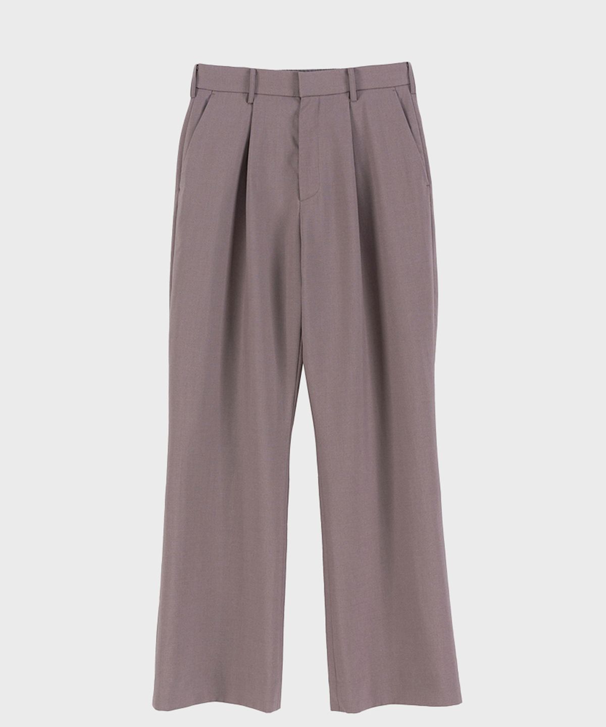 프레프(PREF) MAUVE FLARED TROPICAL WOOL TROUSER