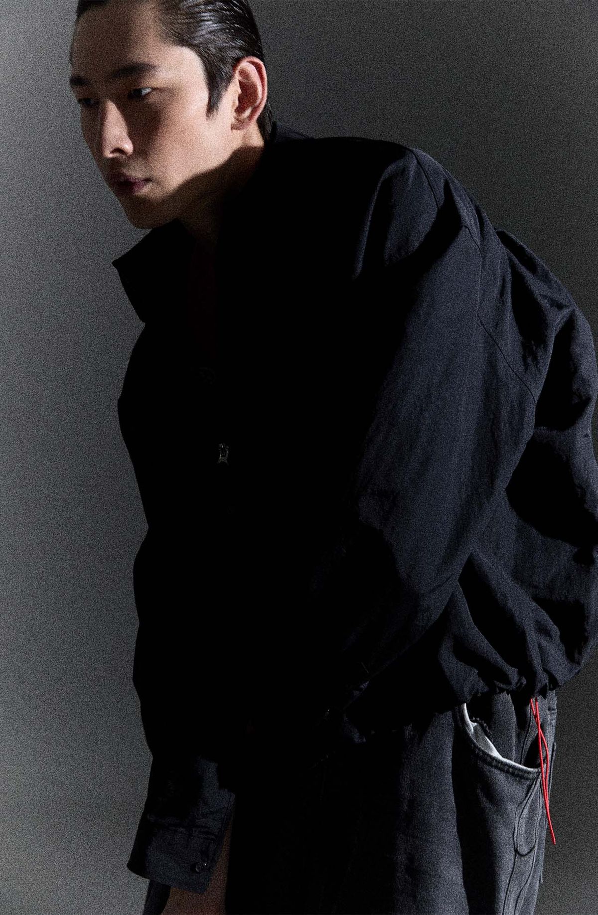 오디너리피플(ORDINARY PEOPLE) Re : Contrast Velvet-Collar Shirt [BLACK]