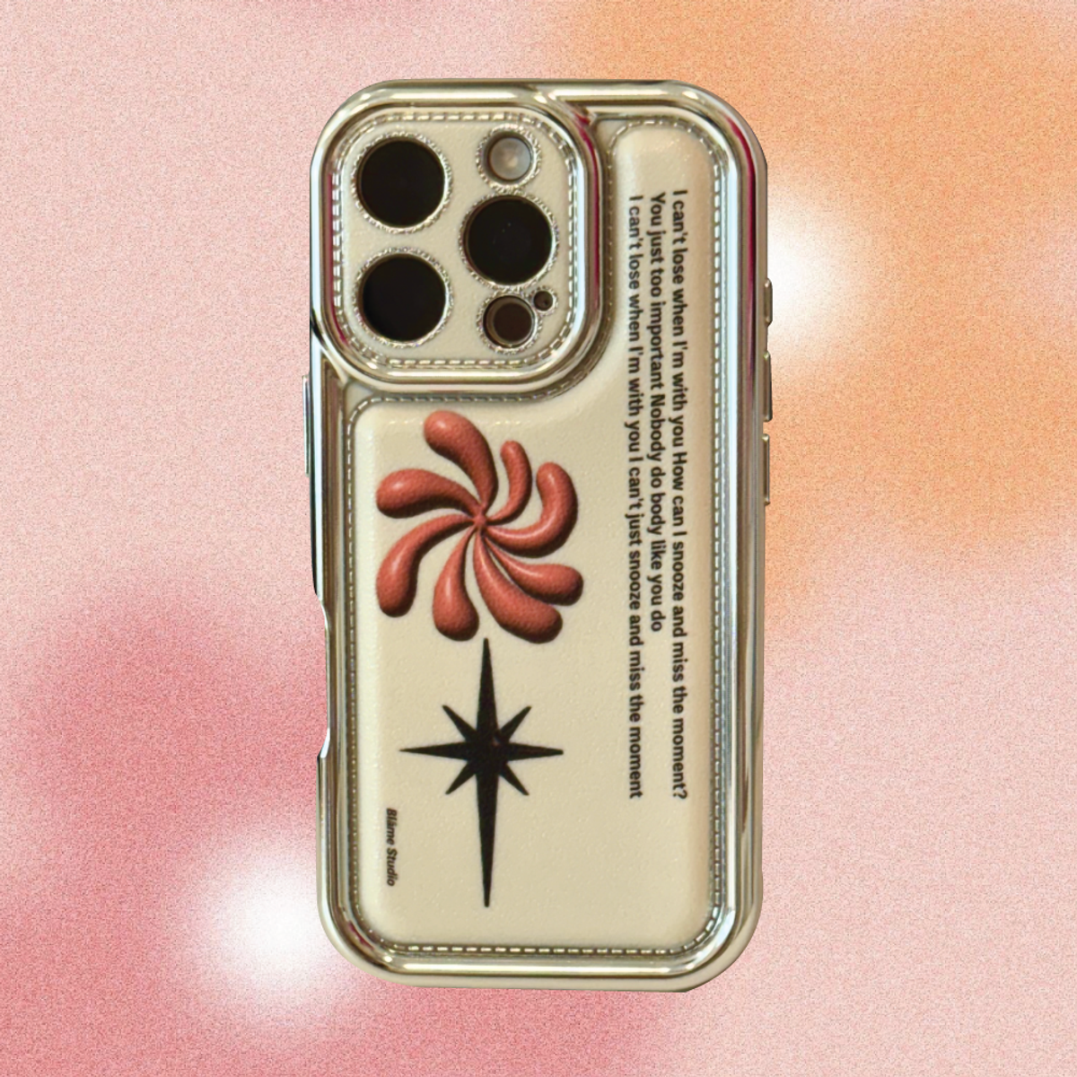 블레임 스튜디오(BLAMESTUDIO) SOS Beige Metal Logo Case