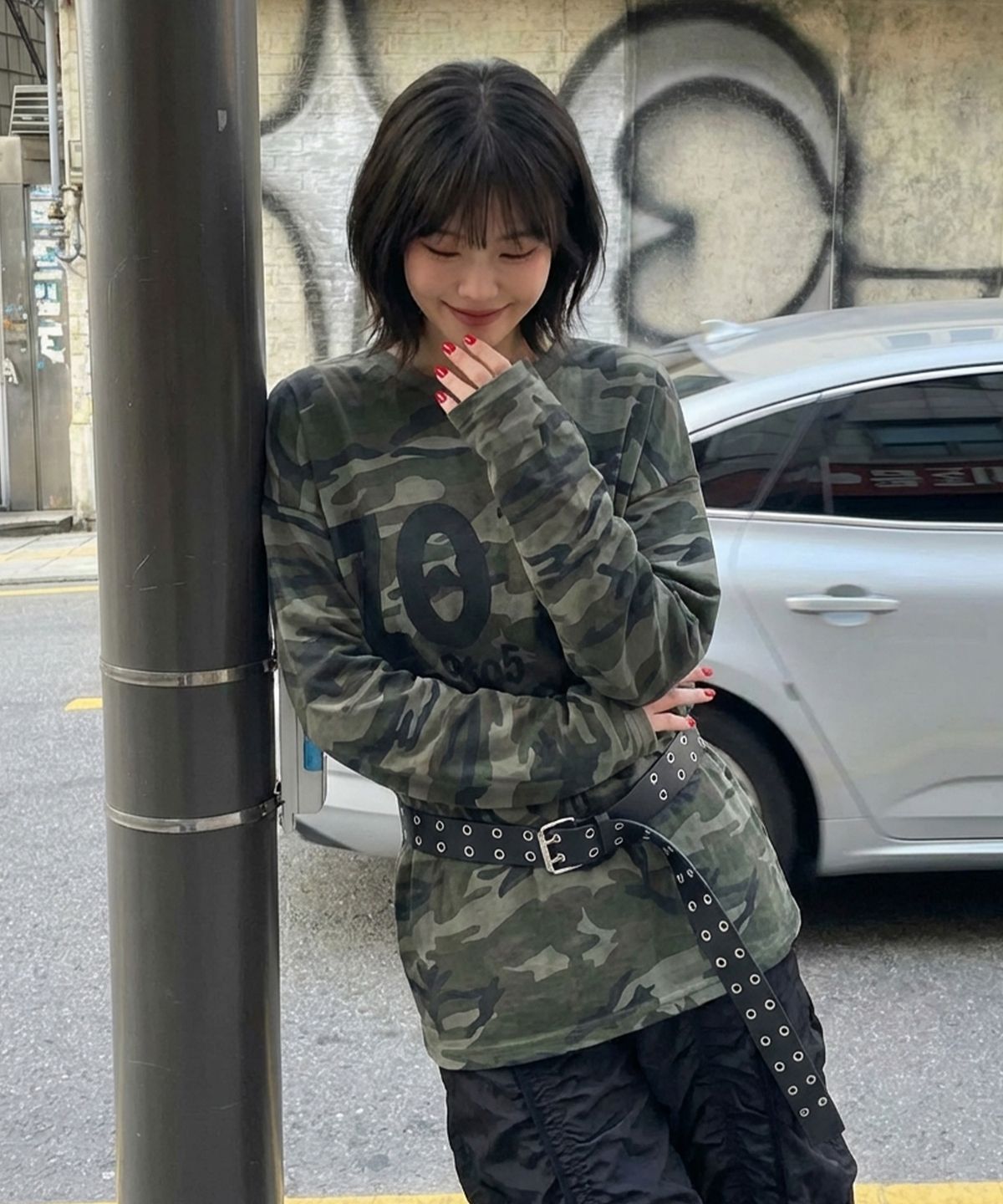 칙스(CHICKS) 조아 카모 롱 슬리브 브라운