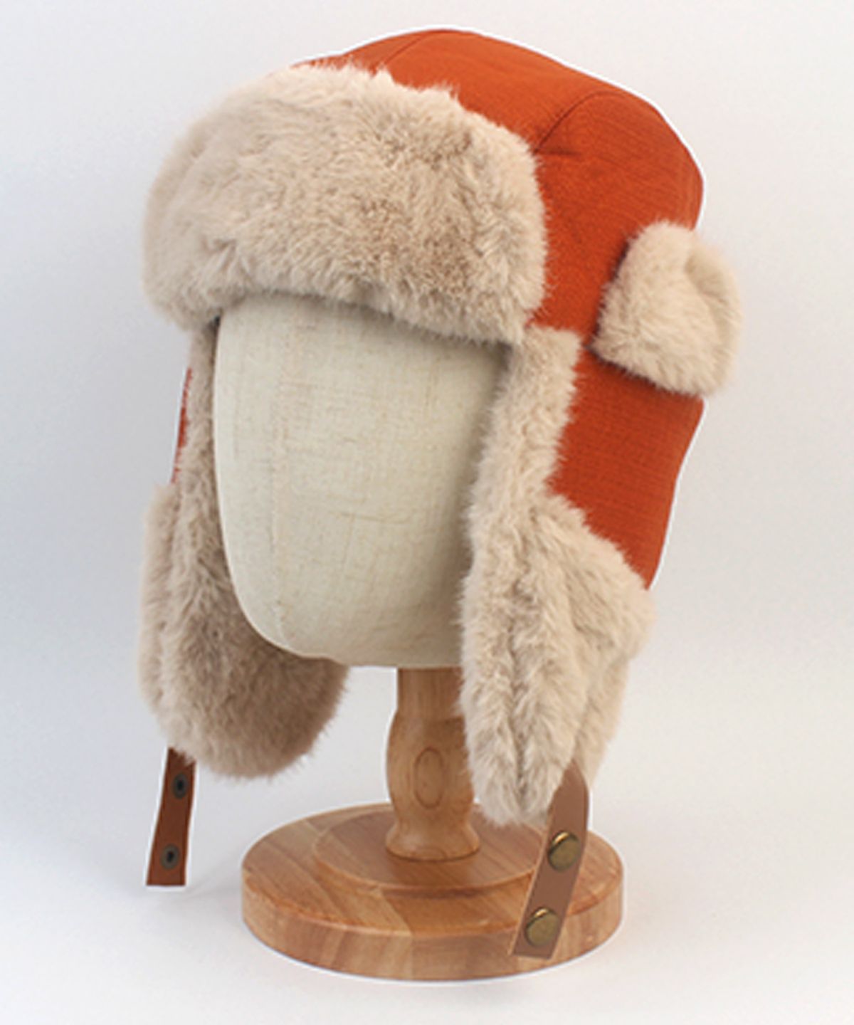 유니버셜 케미스트리(UNIVERSAL CHEMISTRY) Soft Poly Orange Fur Balaclava 항공모자
