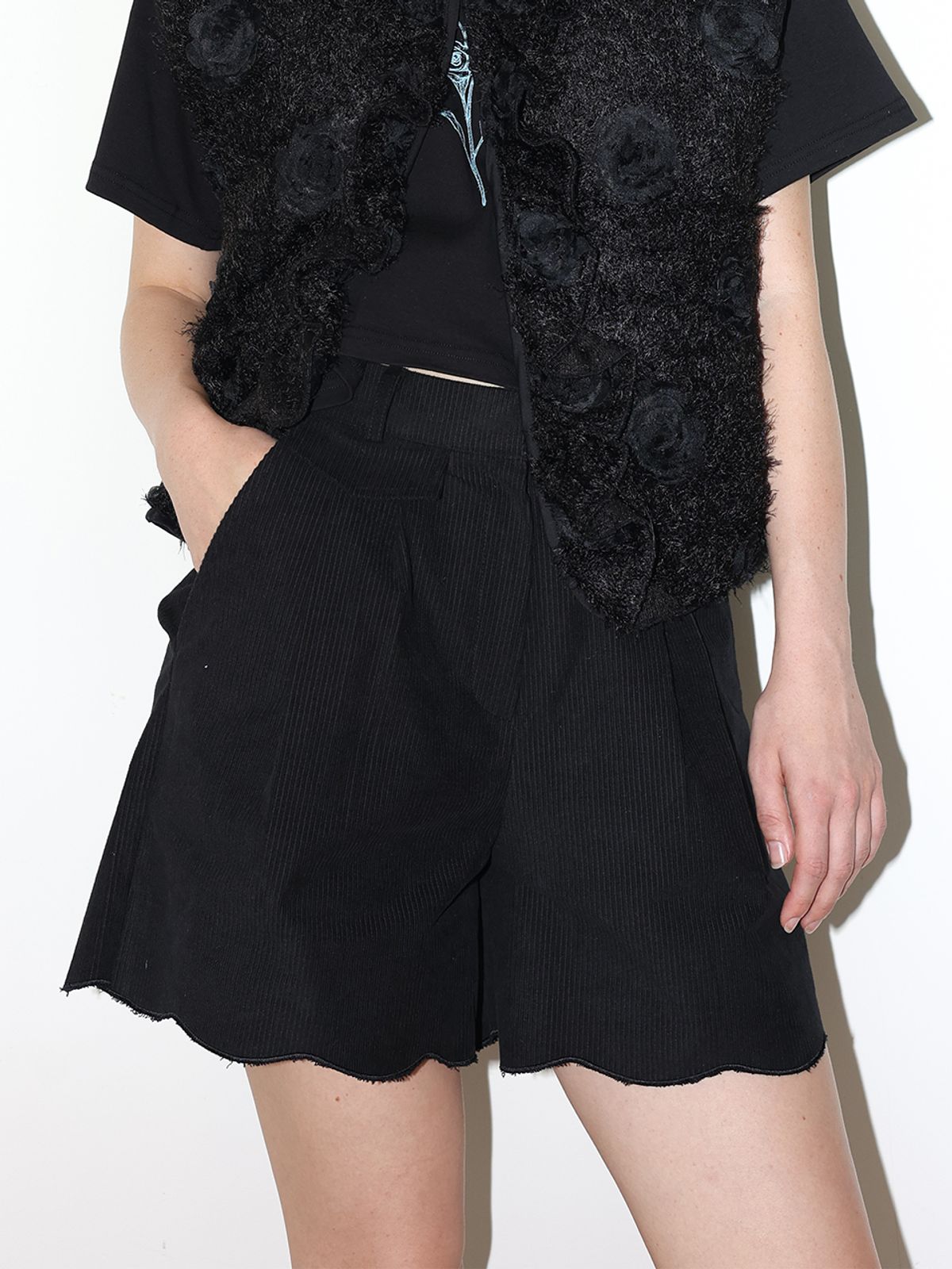 소르디(SORDI) Tulip Corduroy Pants_black
