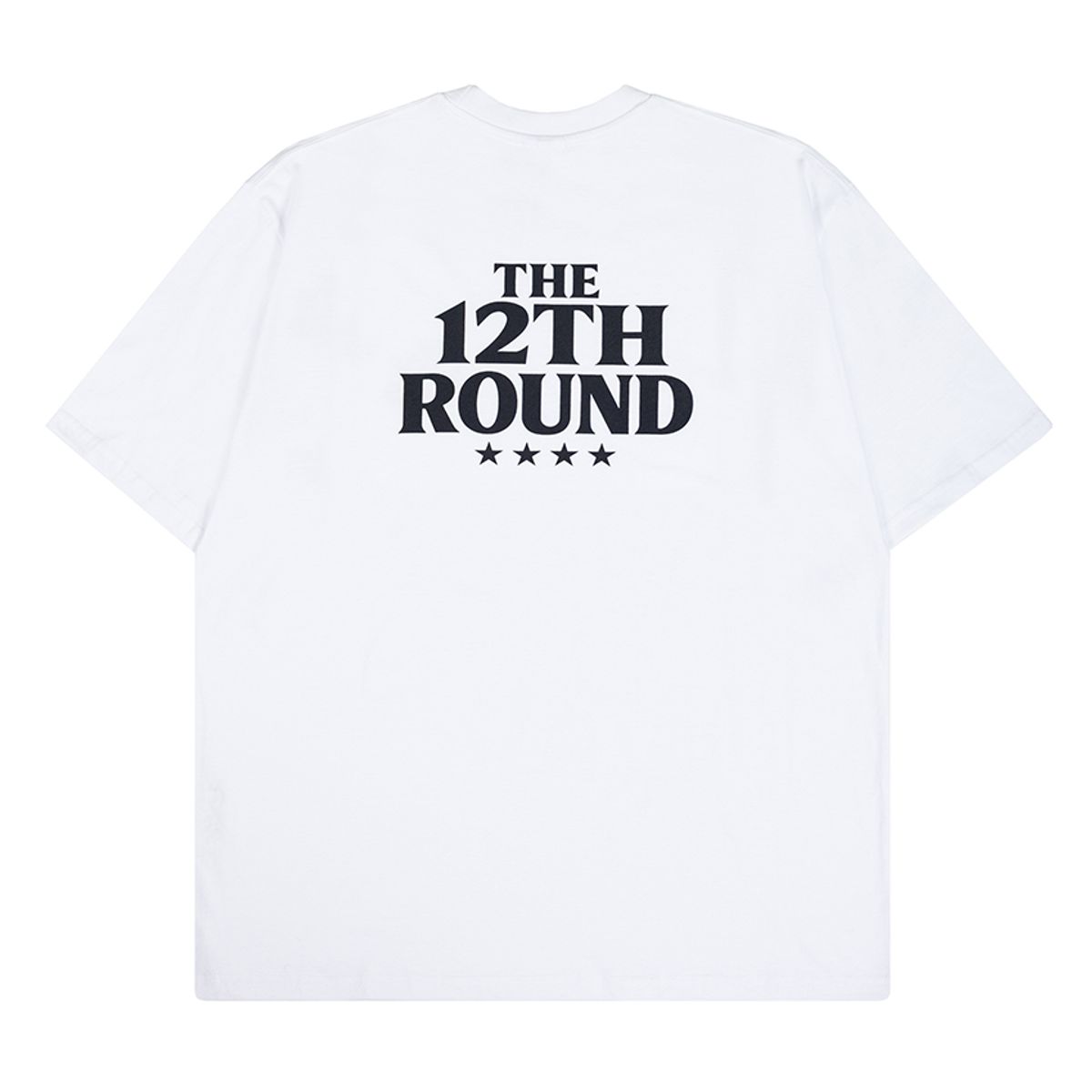 더트웰브라운드(THE 12TH ROUND) WHITE Oversized T-Shirt THE 12TH ROUND simple Logo