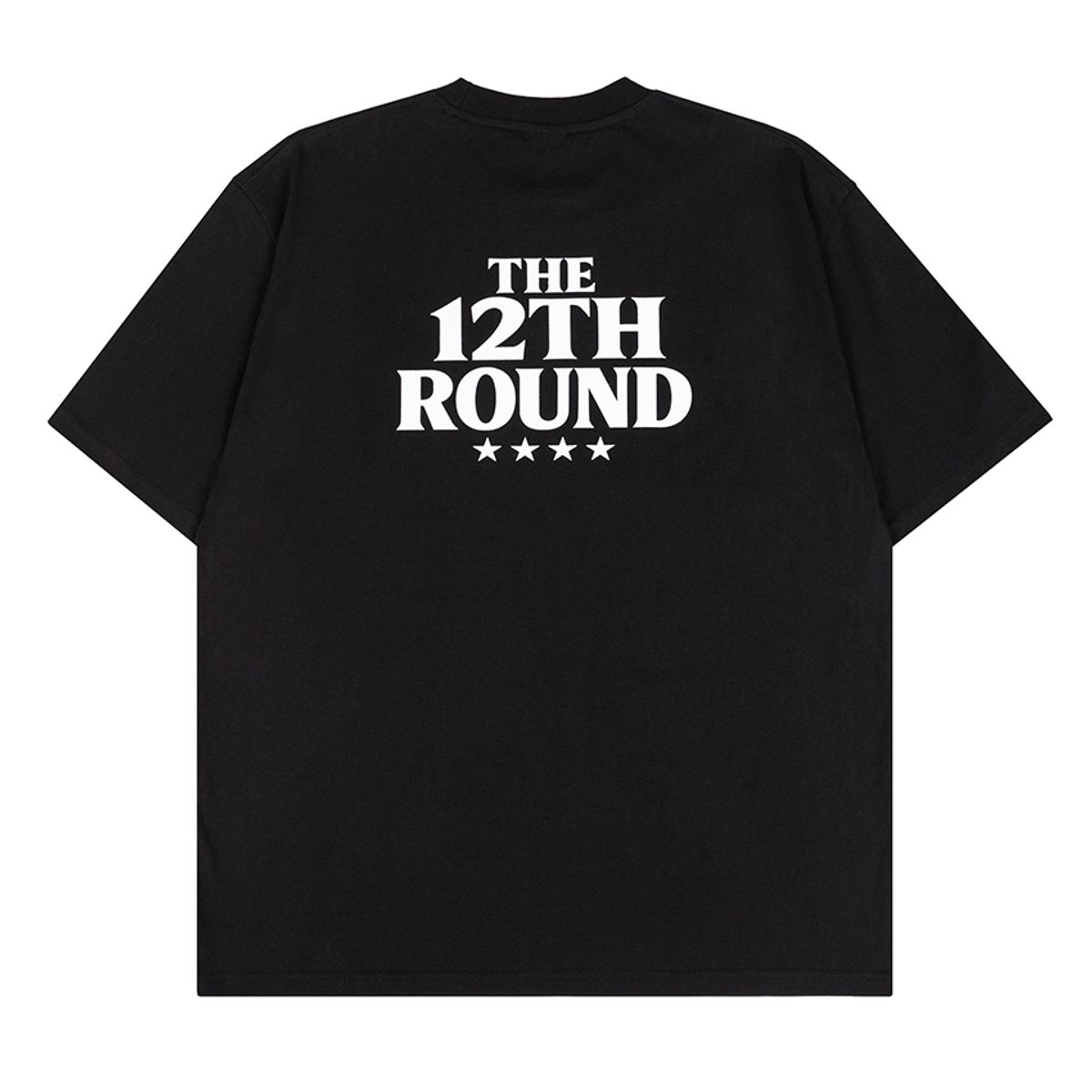 더트웰브라운드(THE 12TH ROUND) BLACK Oversized T-Shirt THE 12TH ROUND simple Logo