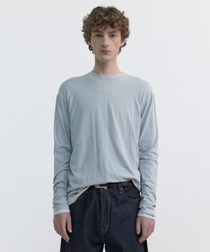 CF MODAL LONGSLEEVE TOP - DUSTY BLUE