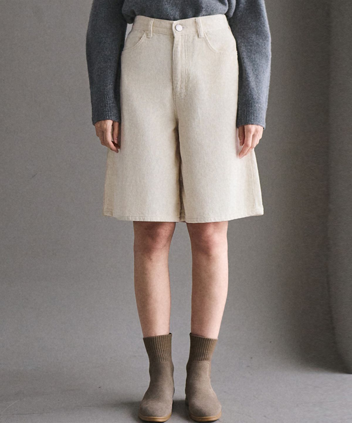 슬로우롤리(SLOWLOLLI) Essential corduroy shorts_3 Colors