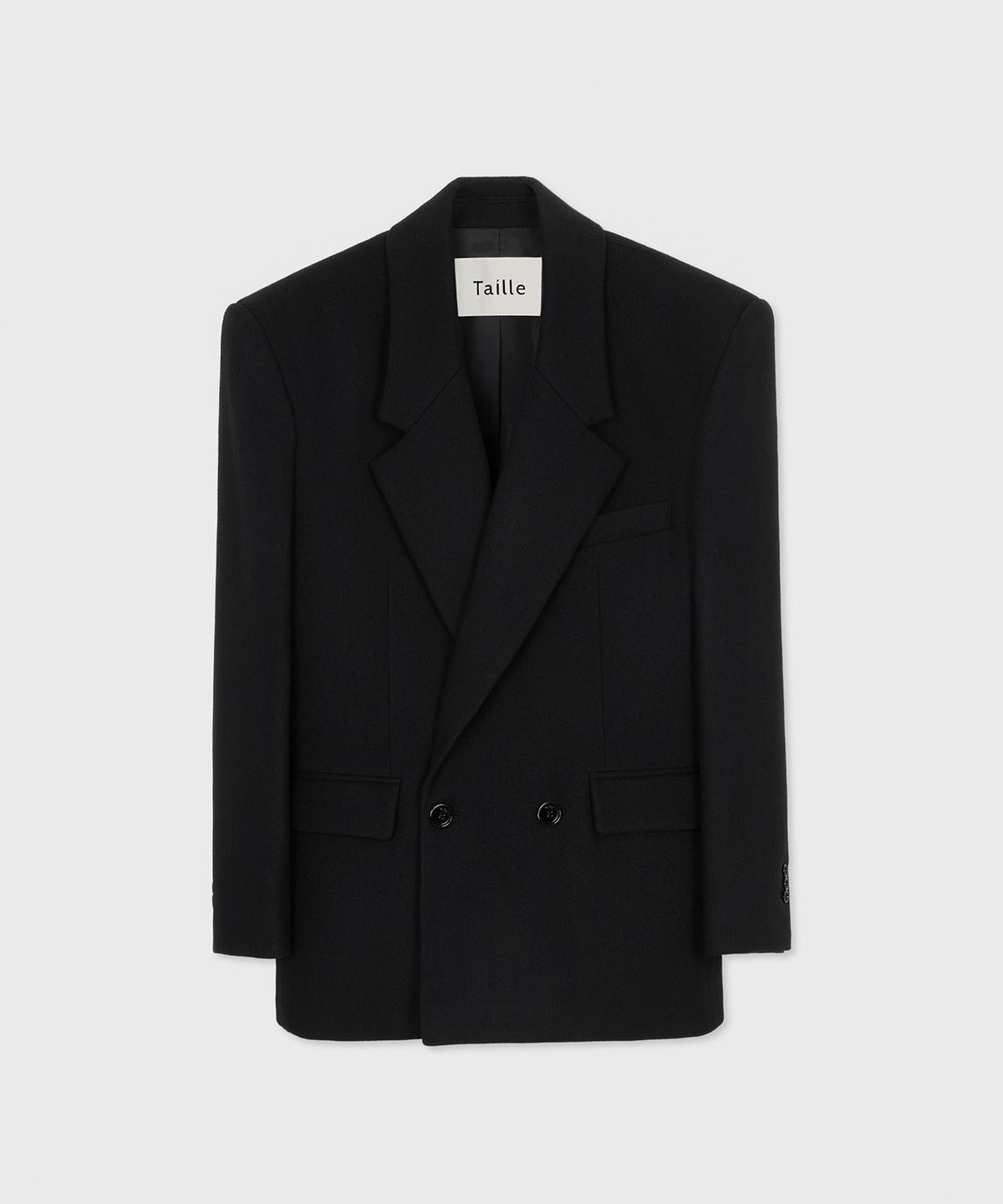 타일레(TAILLE) PAVILLON WOOL JACKET BLACK