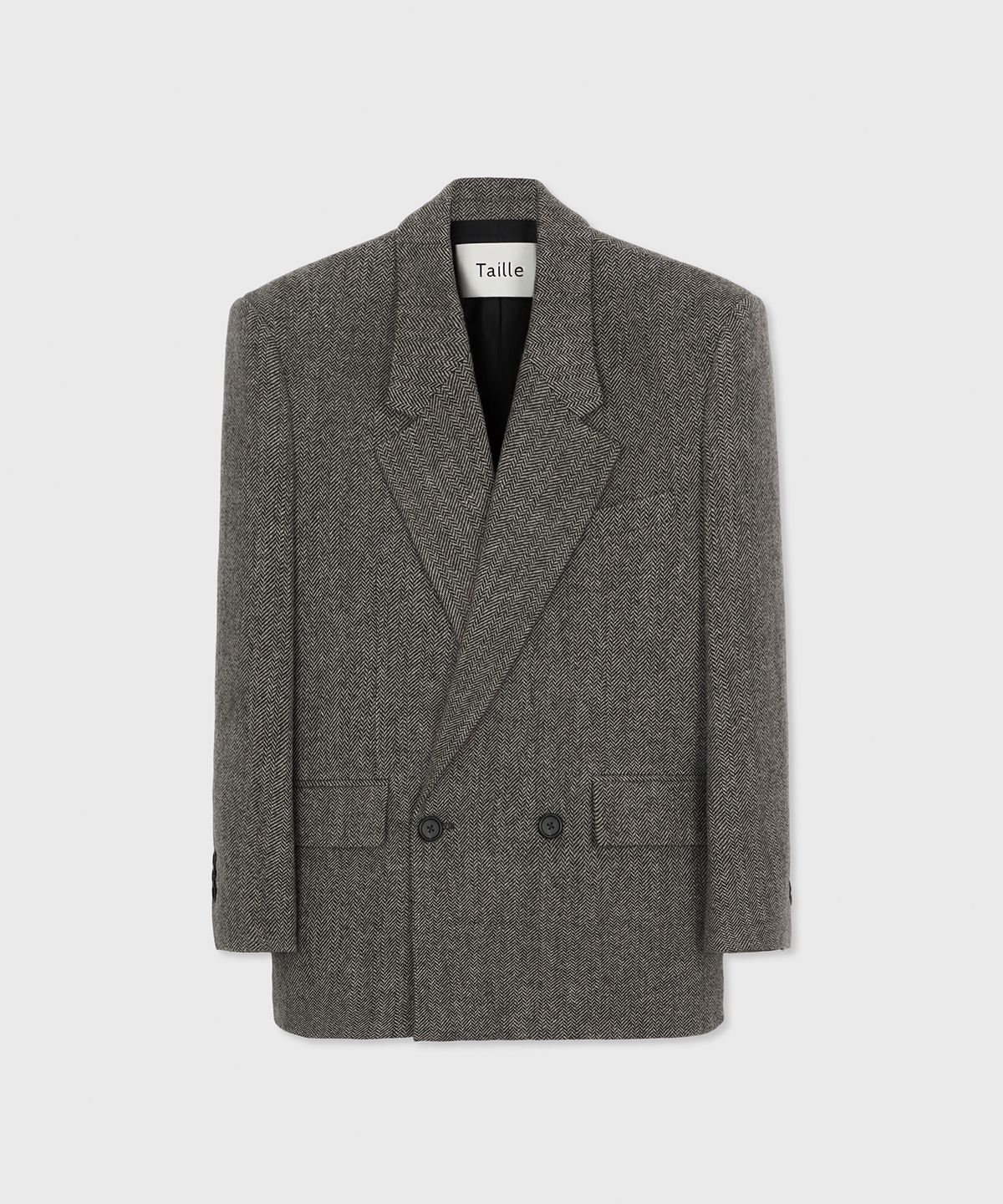 타일레(TAILLE) PAVILLON WOOL JACKET DARK BROWN