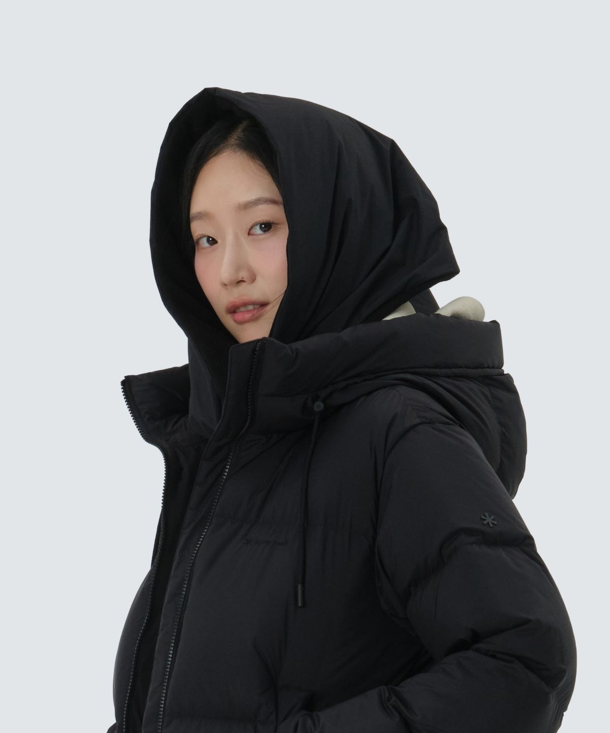 스노우피크 어패럴(SNOWPEAK APPAREL) 랜드에어 리버시블 프리마로프트 패딩 스카프 (S25WWTWA05) Black