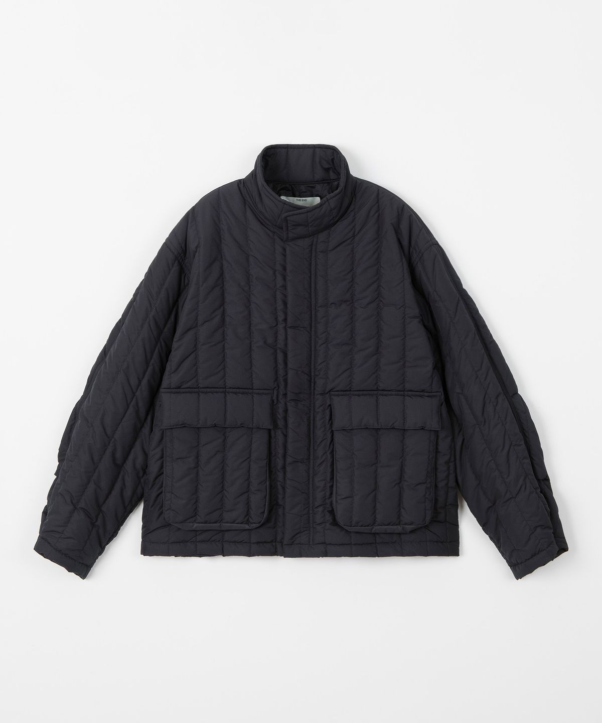 디앤드퀘스천(THEENDQUESTION) Quilted short jumper / NAVY