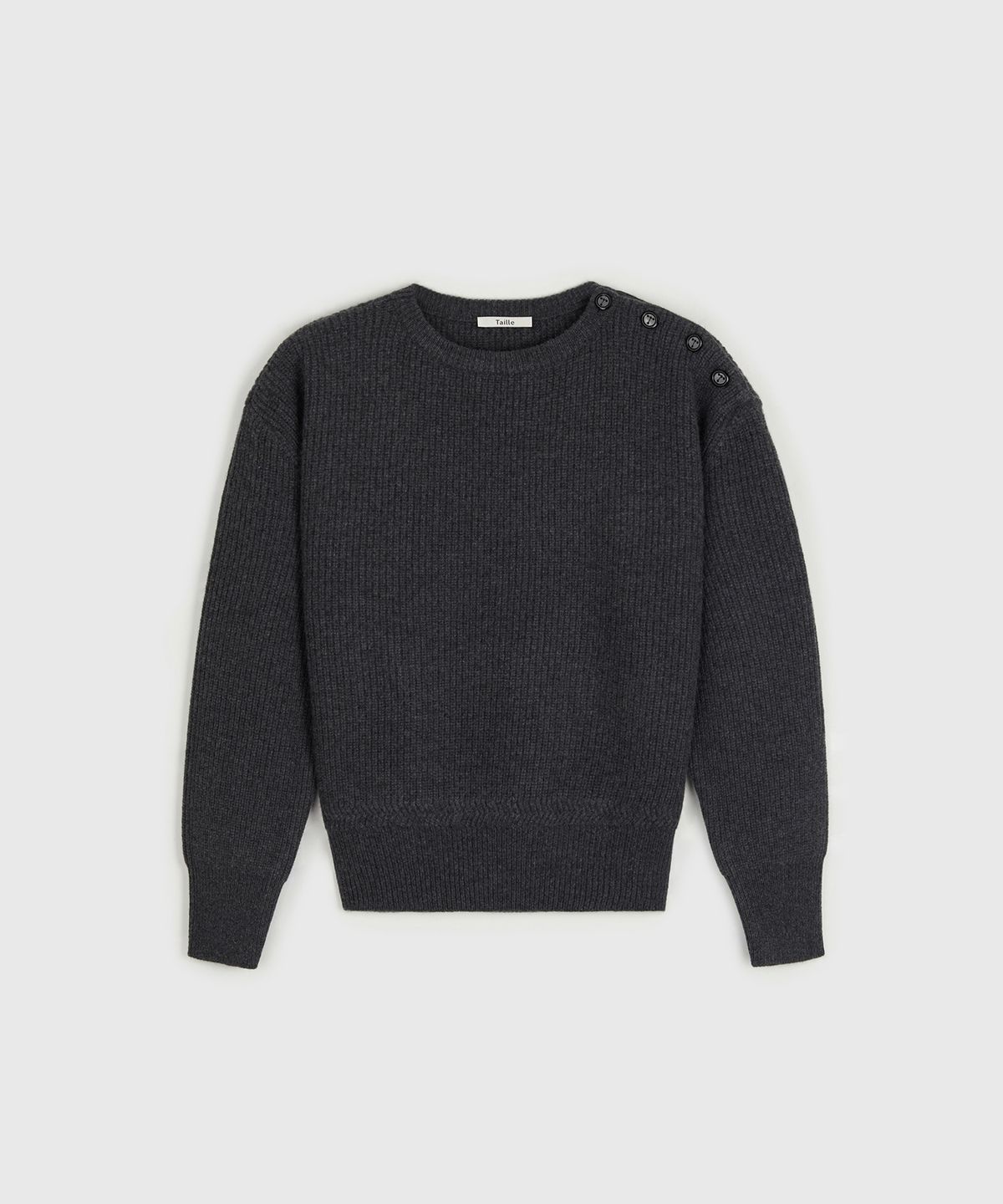 타일레(TAILLE) BRETON WOOL SEAFARER SWEATER ANTHRACITE