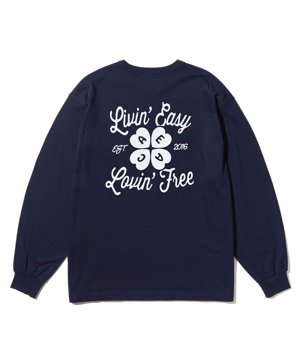 에이카화이트(AECA) AECA LOVIN EASY LONG SLEEVE-NAVY