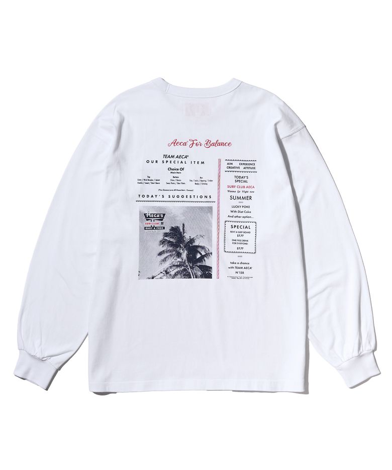 AECA SURF CLUB LONG SLEEVE-WHITE