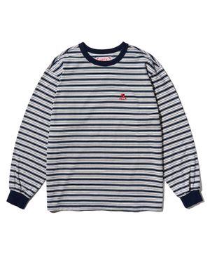 STRIPE LONG SLEEVE-IVORY