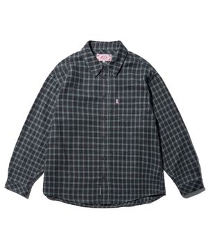 GLEN CHECK POCKET SHIRTS-GREEN