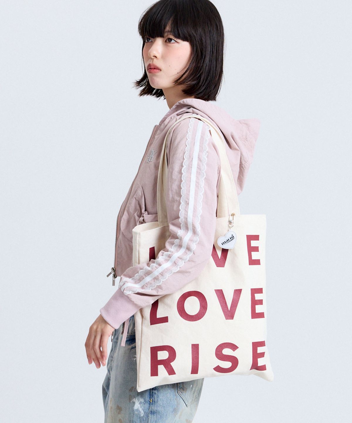 마크니(MACNI) LLR SLOGAN ECO BAG OATMEAL