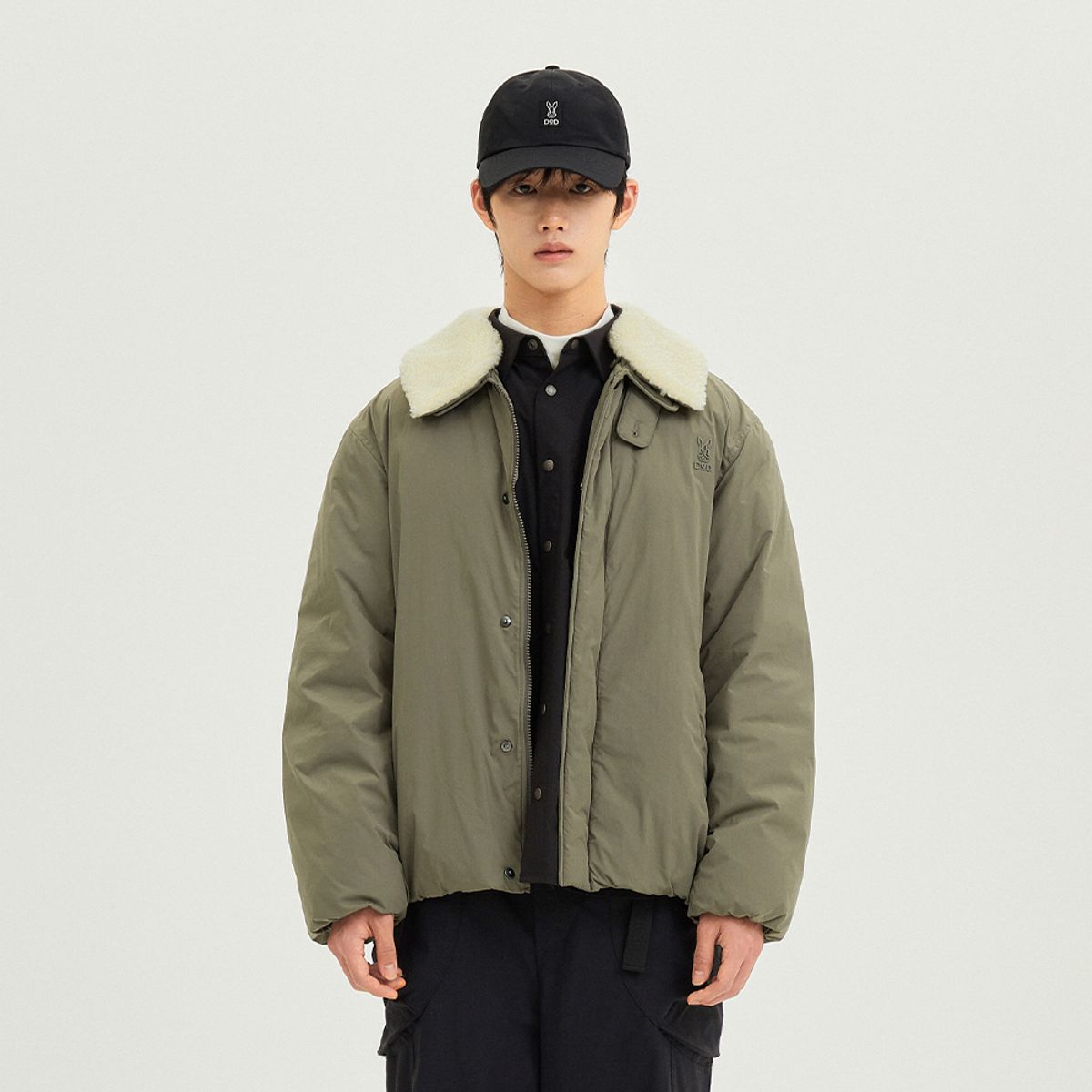 디오디(DOD) 코나 하이웜 D7 플리스 카라 다운 자켓 (DARK BEIGE)