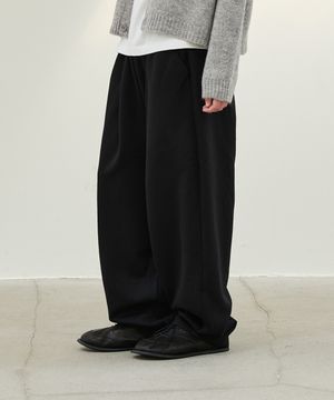 M1076 와이드 롱 기모 스웨트 팬츠(3COLORS)