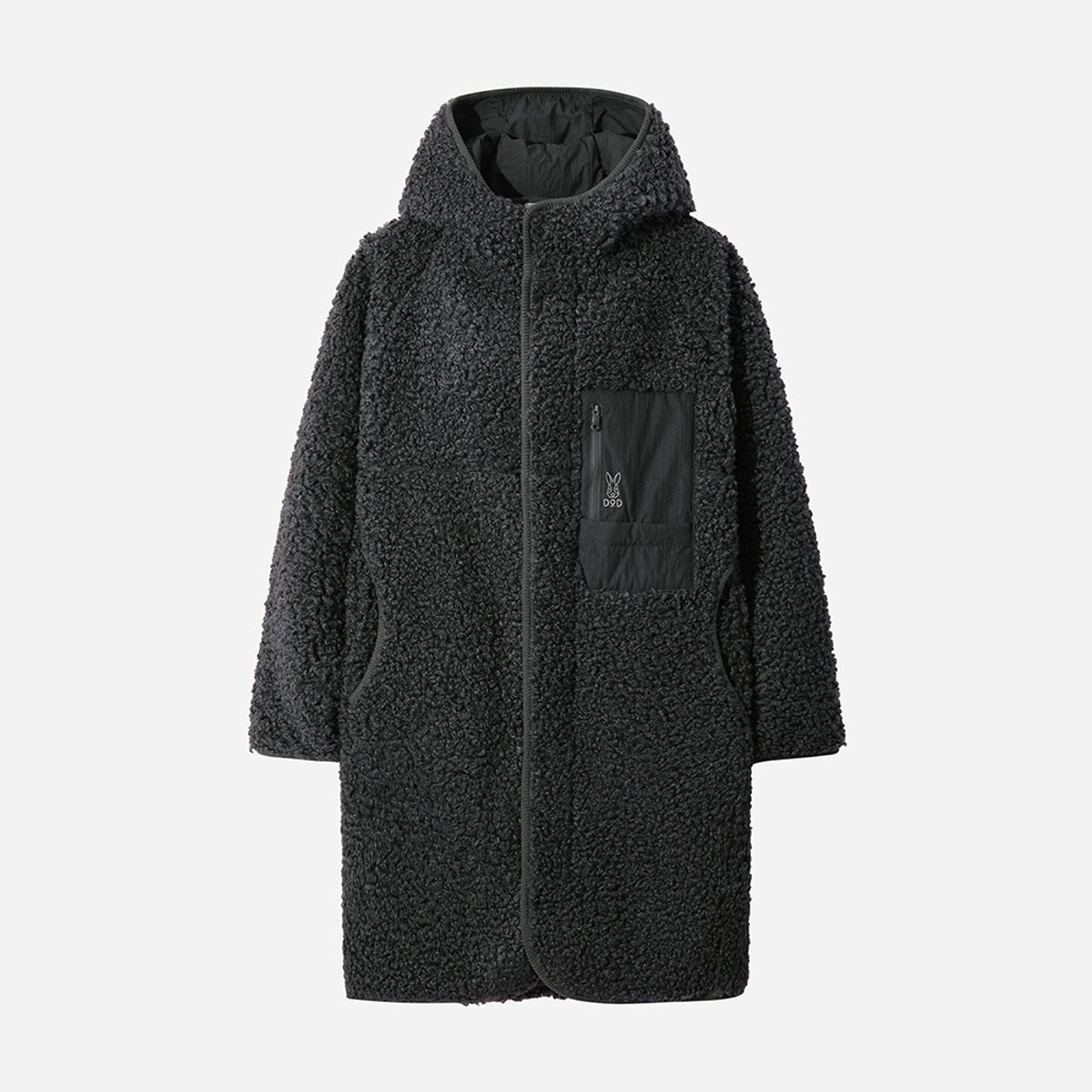 디오디(DOD) 여성) 롱쉐르파 플리스 자켓(CHARCOAL GREY)