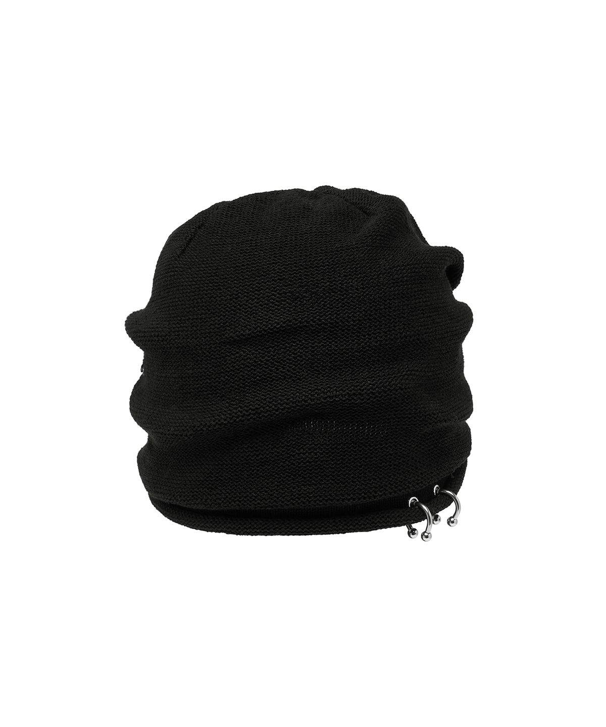 레씨토(LECYTO) Pierced Slouch Beanie_[Black]