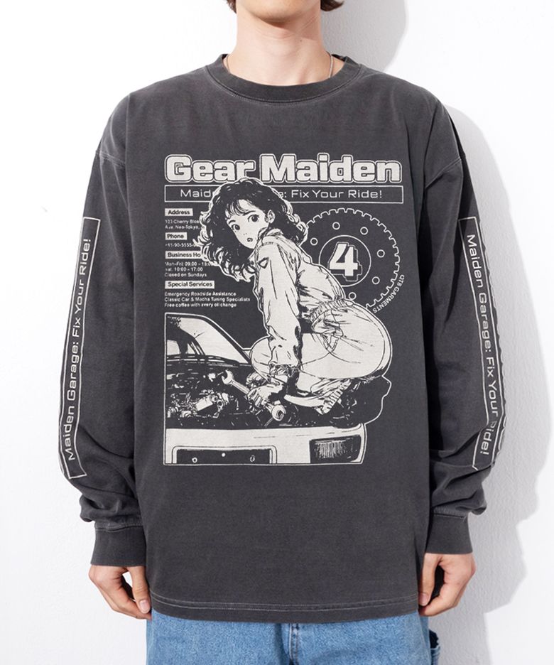 RG Gear Maiden Washed Long Sleeve (Charcoal)